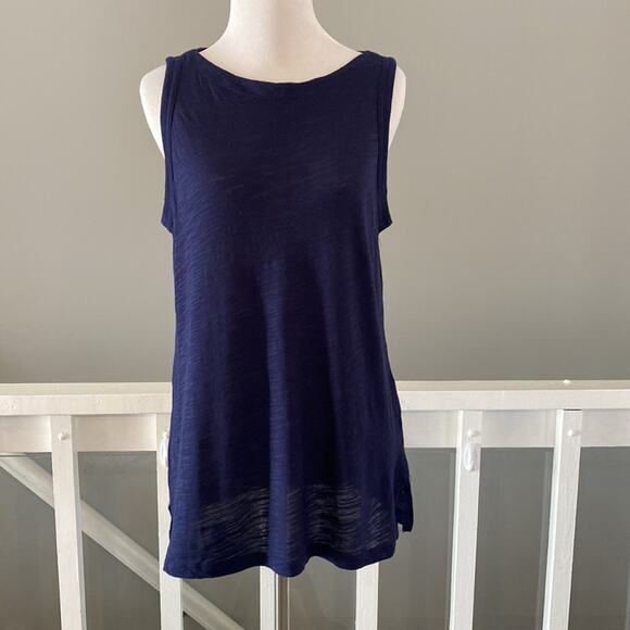 Banana Republic High Neck Malibu Tee Tank Top Navy Size XS - Picture 1 of 8